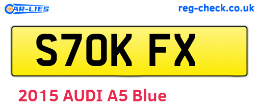 S70KFX are the vehicle registration plates.
