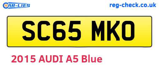 SC65MKO are the vehicle registration plates.