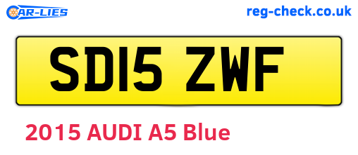 SD15ZWF are the vehicle registration plates.