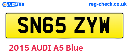 SN65ZYW are the vehicle registration plates.