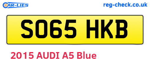 SO65HKB are the vehicle registration plates.