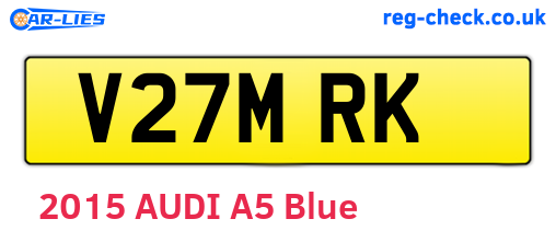 V27MRK are the vehicle registration plates.