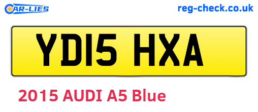 YD15HXA are the vehicle registration plates.