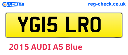 YG15LRO are the vehicle registration plates.