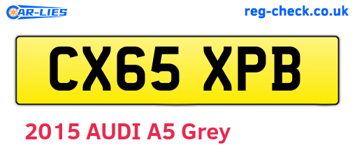 CX65XPB are the vehicle registration plates.