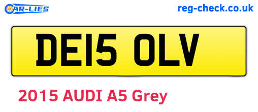 DE15OLV are the vehicle registration plates.