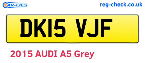 DK15VJF are the vehicle registration plates.