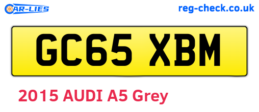 GC65XBM are the vehicle registration plates.