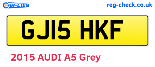 GJ15HKF are the vehicle registration plates.
