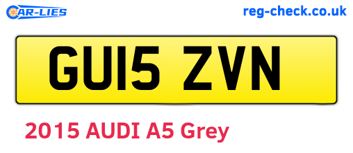 GU15ZVN are the vehicle registration plates.