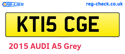 KT15CGE are the vehicle registration plates.