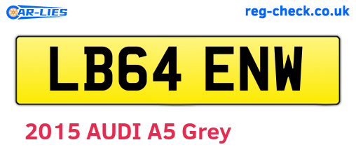 LB64ENW are the vehicle registration plates.