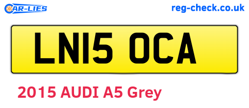 LN15OCA are the vehicle registration plates.