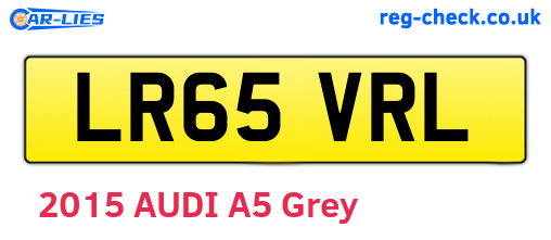 LR65VRL are the vehicle registration plates.