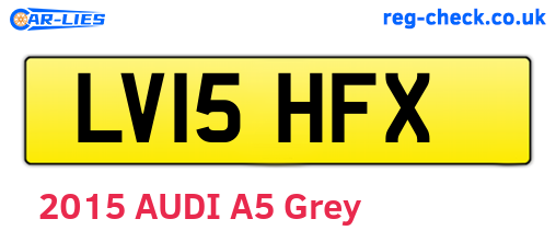 LV15HFX are the vehicle registration plates.