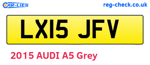 LX15JFV are the vehicle registration plates.