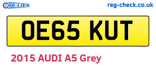 OE65KUT are the vehicle registration plates.