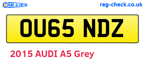 OU65NDZ are the vehicle registration plates.