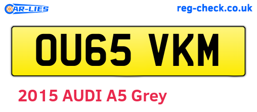 OU65VKM are the vehicle registration plates.