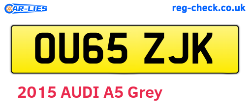 OU65ZJK are the vehicle registration plates.