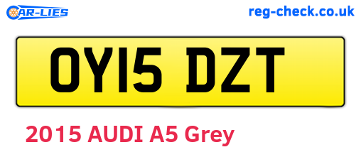 OY15DZT are the vehicle registration plates.