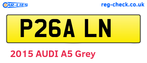 P26ALN are the vehicle registration plates.