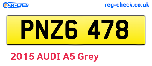 PNZ6478 are the vehicle registration plates.