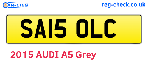 SA15OLC are the vehicle registration plates.