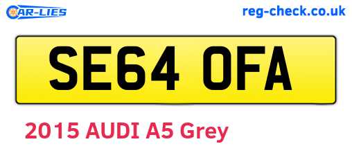 SE64OFA are the vehicle registration plates.