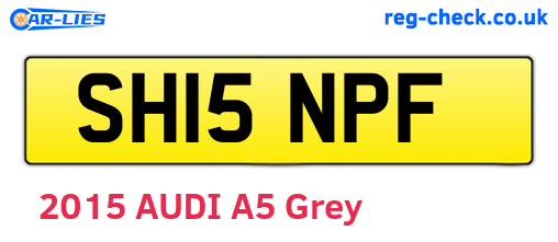 SH15NPF are the vehicle registration plates.