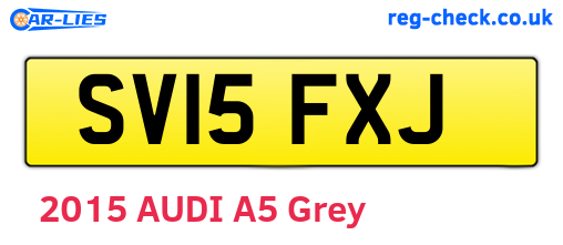 SV15FXJ are the vehicle registration plates.