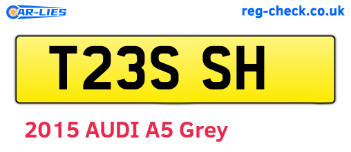 T23SSH are the vehicle registration plates.