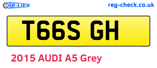T66SGH are the vehicle registration plates.