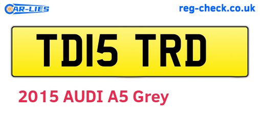 TD15TRD are the vehicle registration plates.