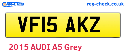 VF15AKZ are the vehicle registration plates.