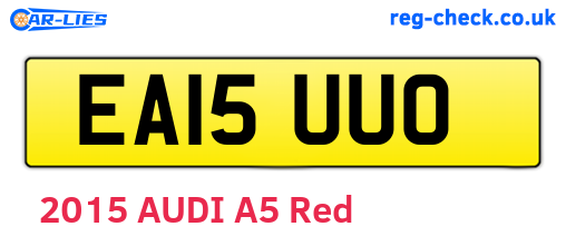 EA15UUO are the vehicle registration plates.