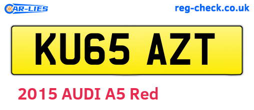 KU65AZT are the vehicle registration plates.