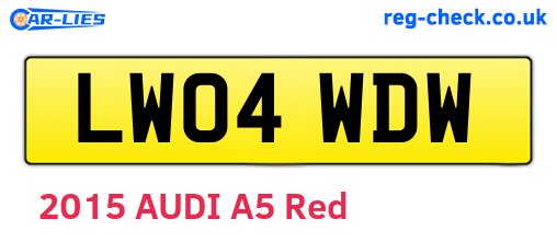 LW04WDW are the vehicle registration plates.