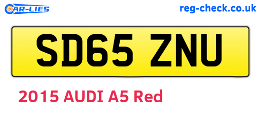 SD65ZNU are the vehicle registration plates.
