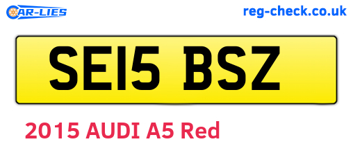 SE15BSZ are the vehicle registration plates.