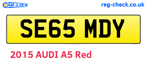 SE65MDY are the vehicle registration plates.