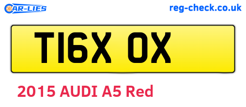 T16XOX are the vehicle registration plates.