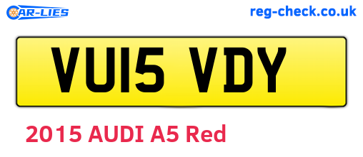 VU15VDY are the vehicle registration plates.