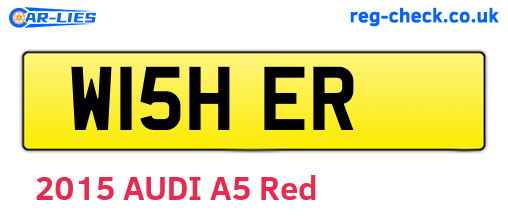 W15HER are the vehicle registration plates.