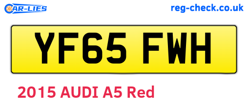 YF65FWH are the vehicle registration plates.