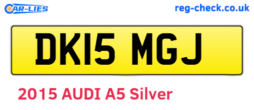 DK15MGJ are the vehicle registration plates.