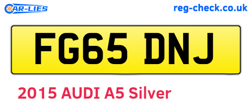FG65DNJ are the vehicle registration plates.
