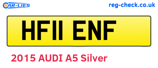 HF11ENF are the vehicle registration plates.