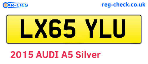 LX65YLU are the vehicle registration plates.