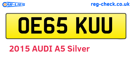 OE65KUU are the vehicle registration plates.